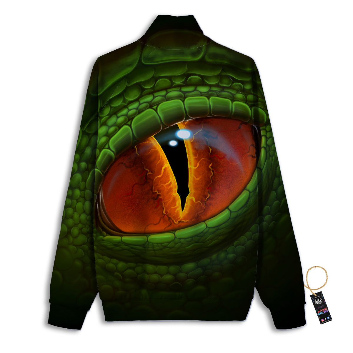 Green Dragon's Eye Print Track Jacket-grizzshop