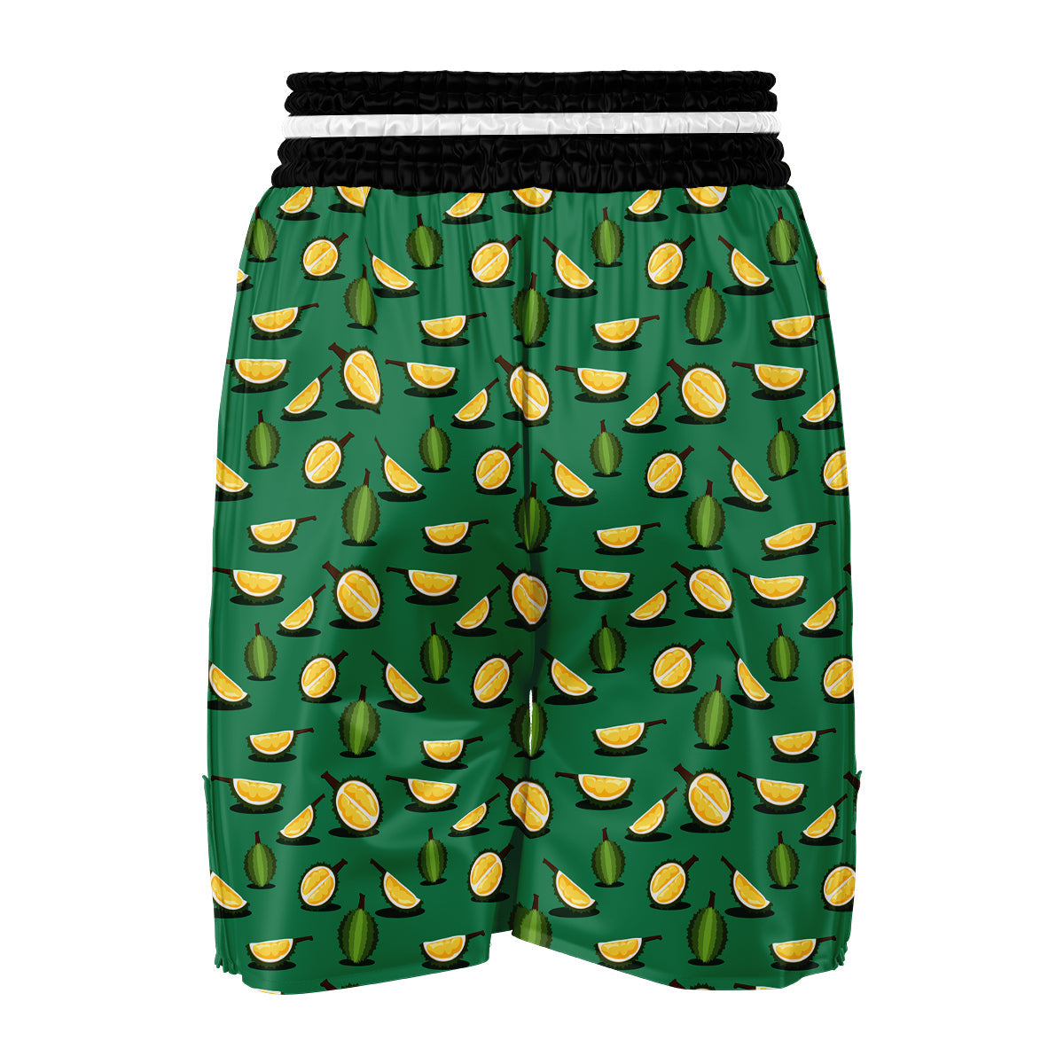Green Durian Print Pattern Boxing Shorts-grizzshop