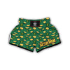 Green Durian Print Pattern Muay Thai Boxing Shorts-grizzshop