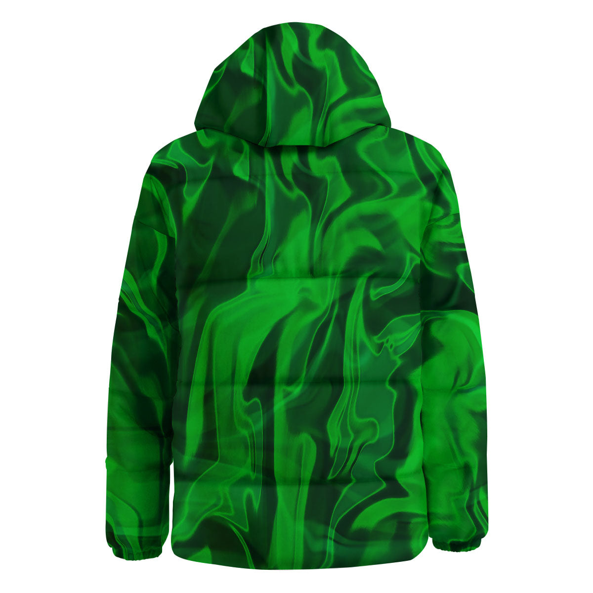 Green Energy Plasma Print Down Jacket-grizzshop