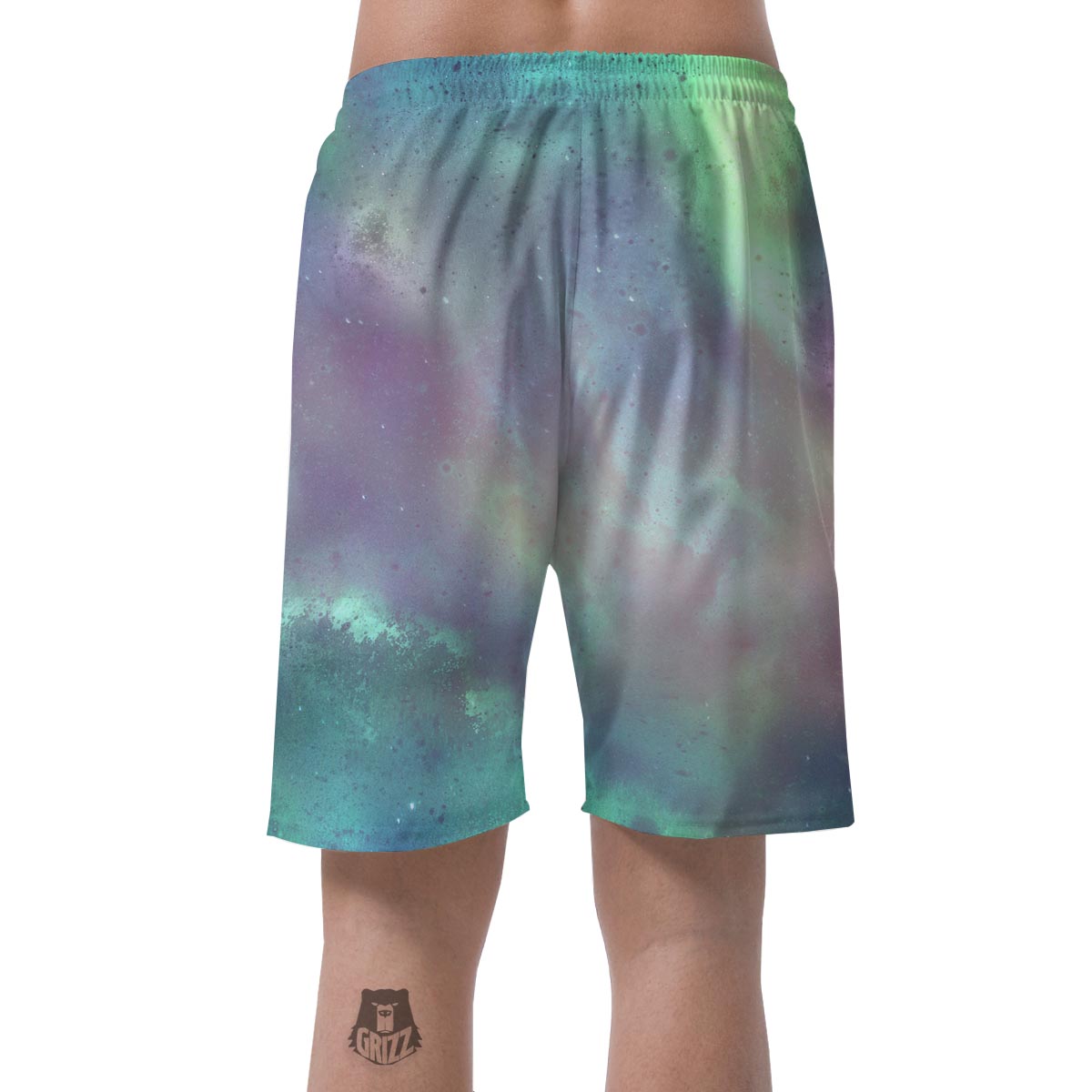 Green Galaxy Space Men's Shorts-grizzshop