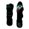 Green Galaxy Space Moon Earth Print Muay Thai Shin Guards-grizzshop