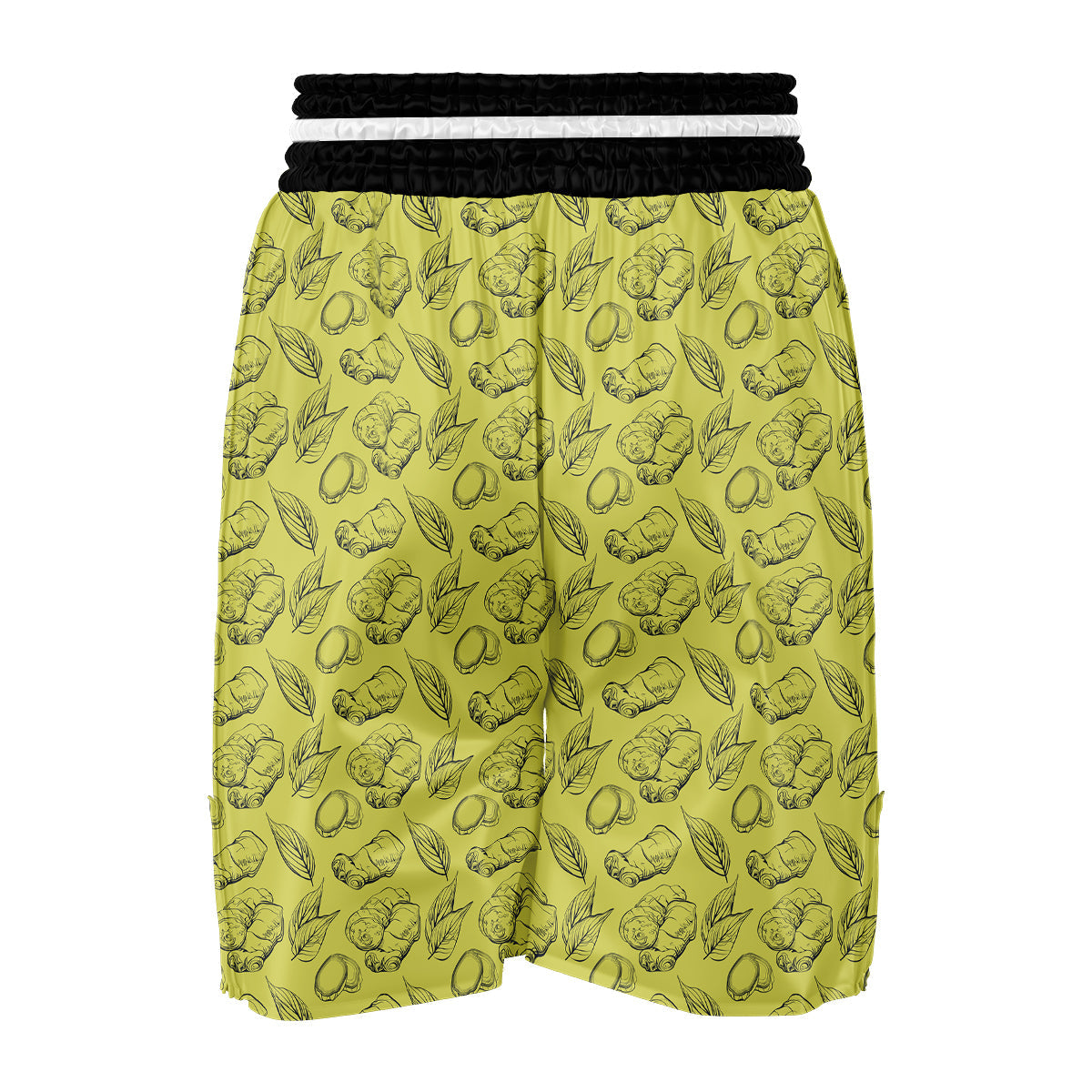 Green Ginger Print Pattern Boxing Shorts-grizzshop