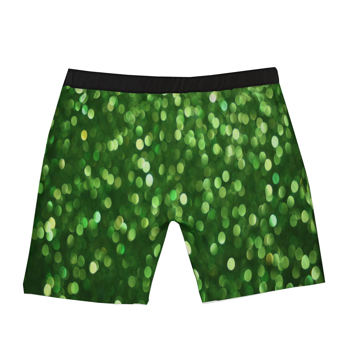 Green Glitter Artwork Shamrock Print Pattern Boxer Briefs-grizzshop