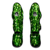 Green Glitter Artwork Shamrock Print Pattern Muay Thai Shin Guards-grizzshop