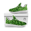 Green Glitter Artwork Shamrock Print Pattern White Athletic Shoes-grizzshop