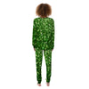 Green Glitter Artwork Shamrock Print Pattern Women's Pajamas-grizzshop