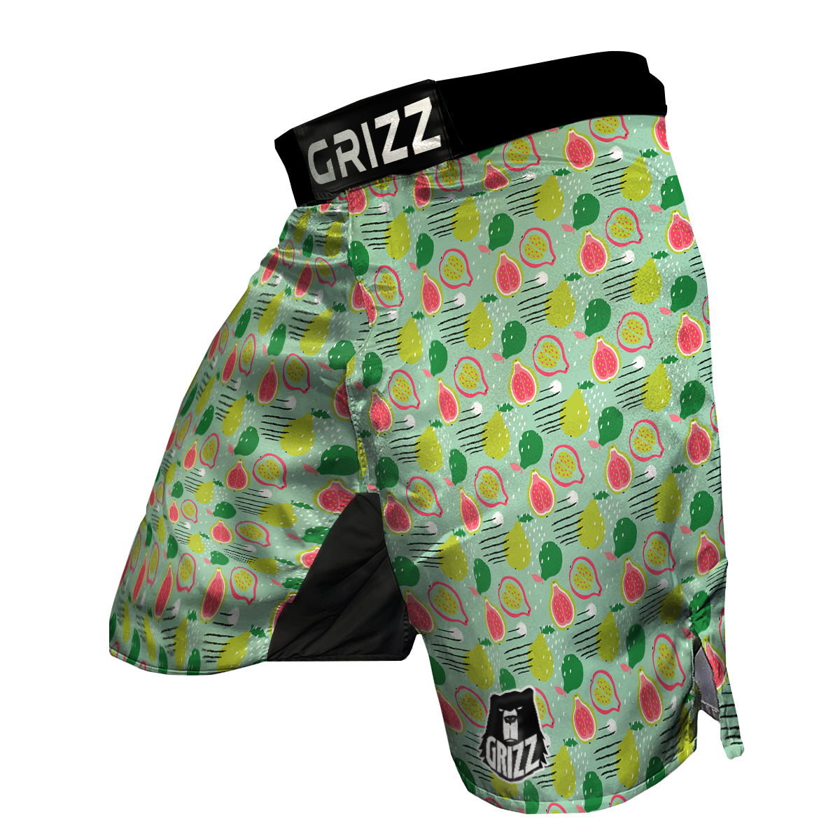 Green Guava Drawing Color Print Pattern MMA Shorts-grizzshop