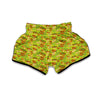 Green Hazelnuts Print Pattern Muay Thai Boxing Shorts-grizzshop