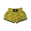 Green Hazelnuts Print Pattern Muay Thai Boxing Shorts-grizzshop