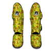 Green Hazelnuts Print Pattern Muay Thai Shin Guards-grizzshop