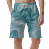 Green Ink Marble Men's Shorts-grizzshop