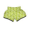 Green Kiwi Sliced Print Pattern Muay Thai Boxing Shorts-grizzshop