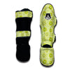 Green Kiwi Sliced Print Pattern Muay Thai Shin Guards-grizzshop