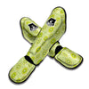 Green Kiwi Sliced Print Pattern Muay Thai Shin Guards-grizzshop