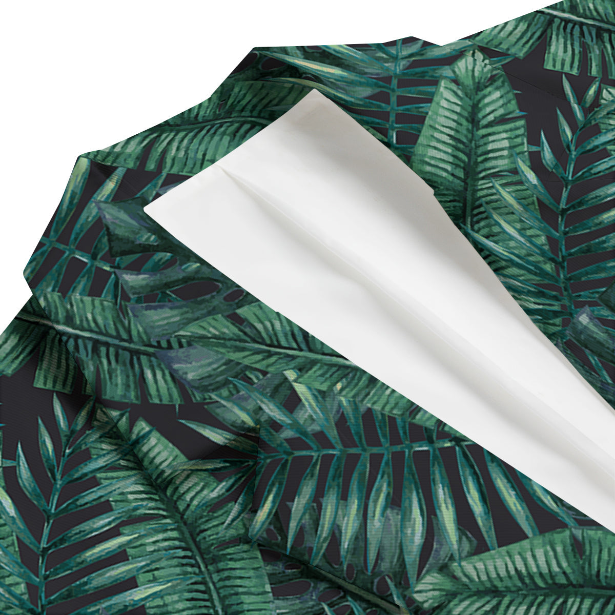 Green Leaf Tropical Print Pattern Men's Blazer-grizzshop