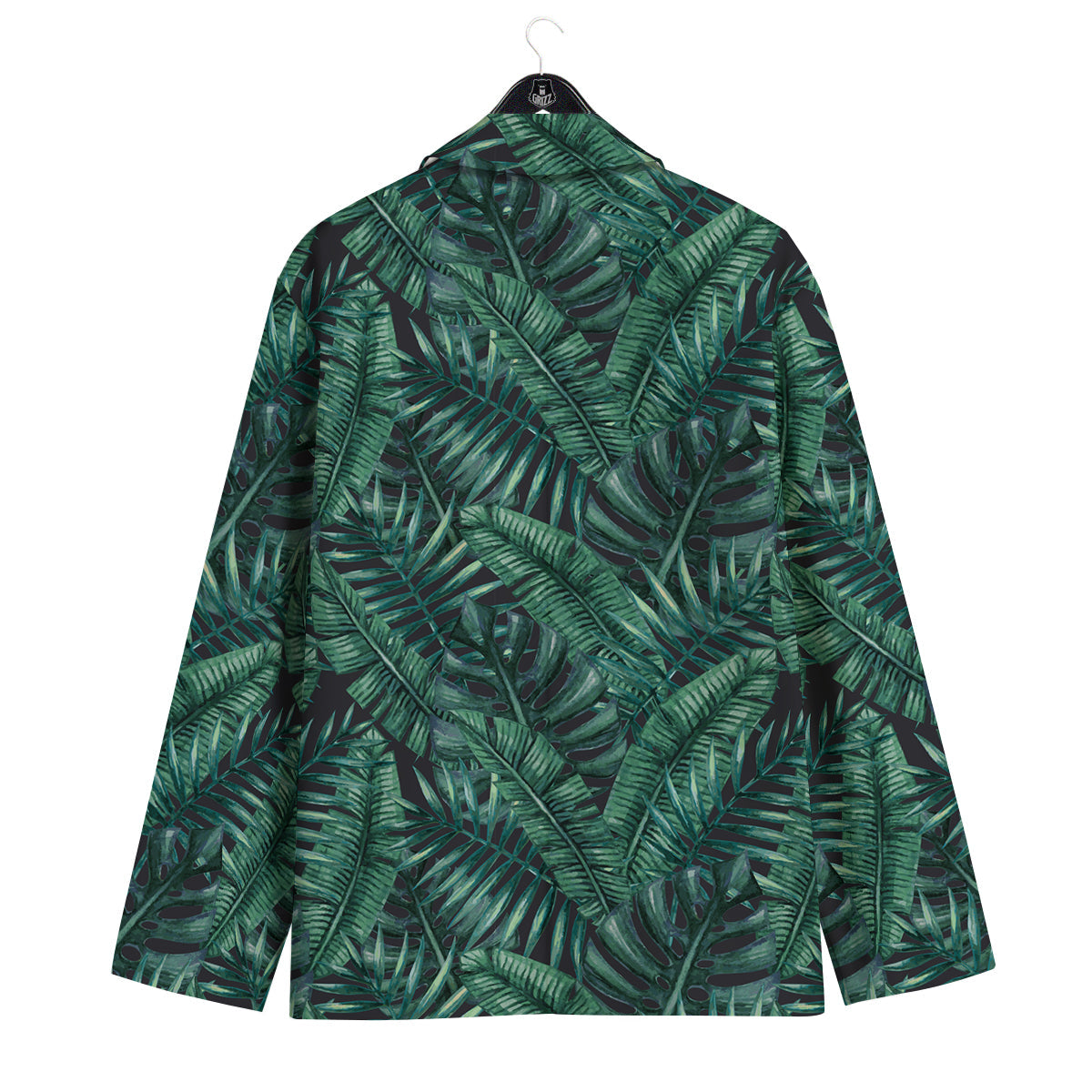 Green Leaf Tropical Print Pattern Men's Sport Coat-grizzshop