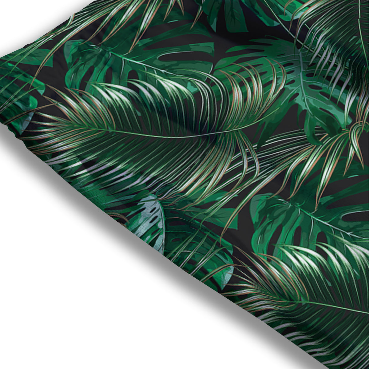 Green Leaves Tropical Print Pattern Mesh Shorts-grizzshop