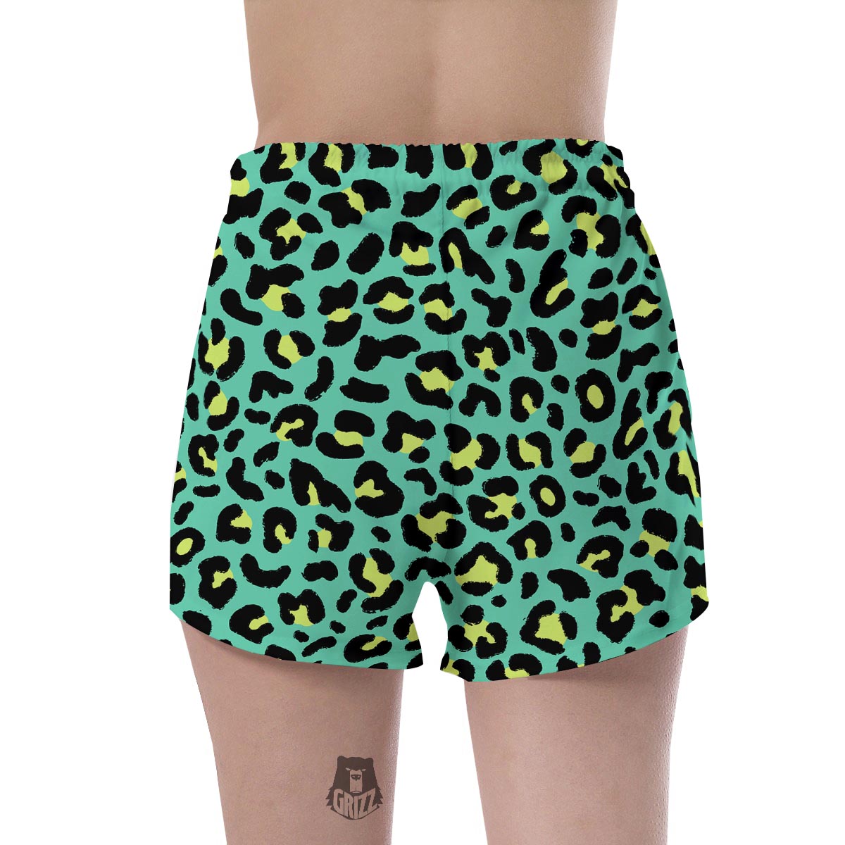 Green Leopard Women's Shorts-grizzshop