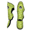 Green Lime Lemon Print Pattern Muay Thai Shin Guards-grizzshop