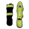 Green Lime Lemon Print Pattern Muay Thai Shin Guards-grizzshop