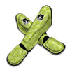 Green Lime Lemon Print Pattern Muay Thai Shin Guards-grizzshop