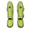 Green Lime Lemon Print Pattern Muay Thai Shin Guards-grizzshop