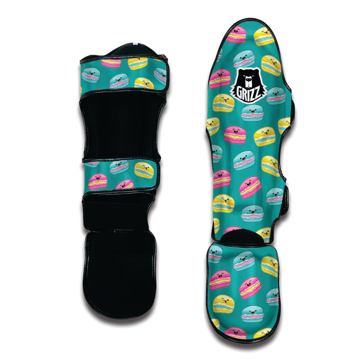 Green Macaron Muay Thai Shin Guards-grizzshop