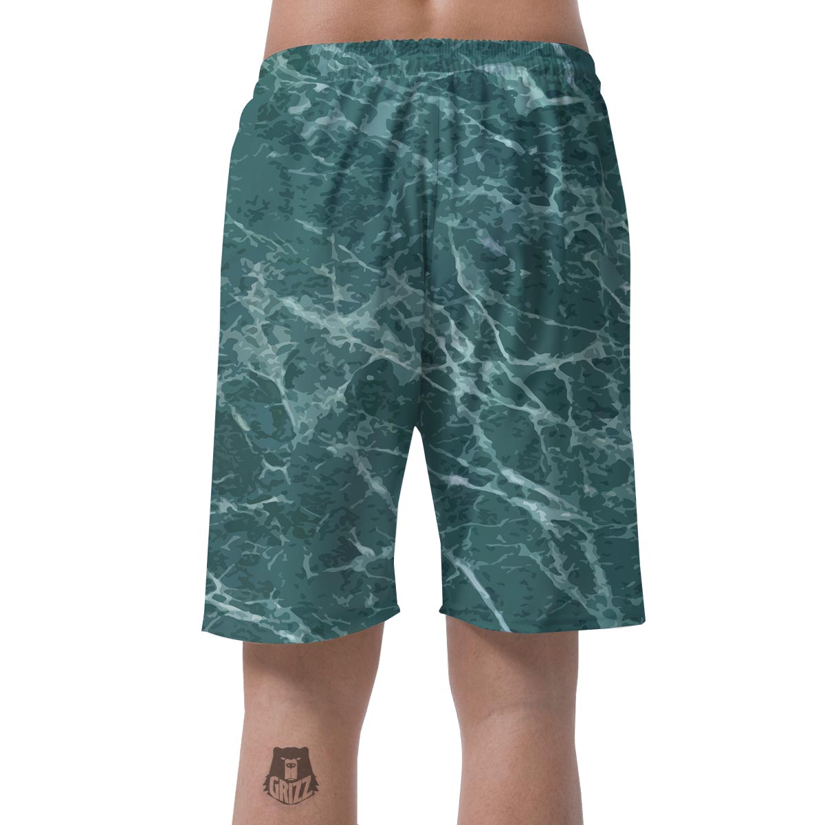 Green Malachite Marble Men's Shorts-grizzshop