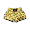 Green Melon Yellow Print Pattern Muay Thai Boxing Shorts-grizzshop