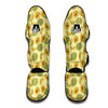 Green Melon Yellow Print Pattern Muay Thai Shin Guards-grizzshop