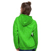 Green Neon Glitter Artwork Print Women's Hoodie-grizzshop