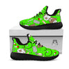 Green Neon Teddy Bear Nurse Black Athletic Shoes-grizzshop