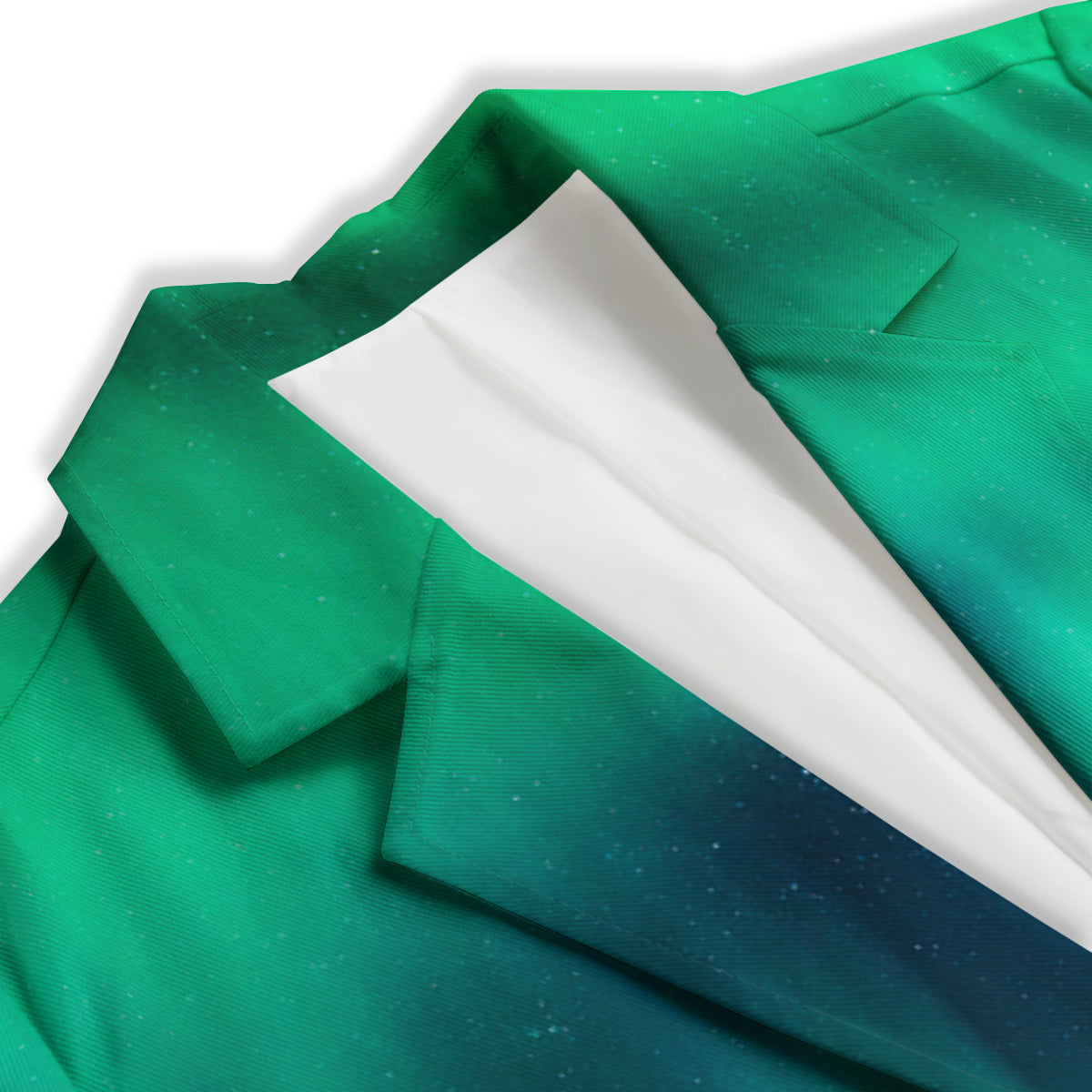 Green Northern Lights And Snowy Mountains Print Women's Blazer-grizzshop