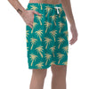 Green Palm Tree Hawaiin Print Men's Shorts-grizzshop