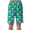 Green Palm Tree Hawaiin Print Men's Shorts-grizzshop