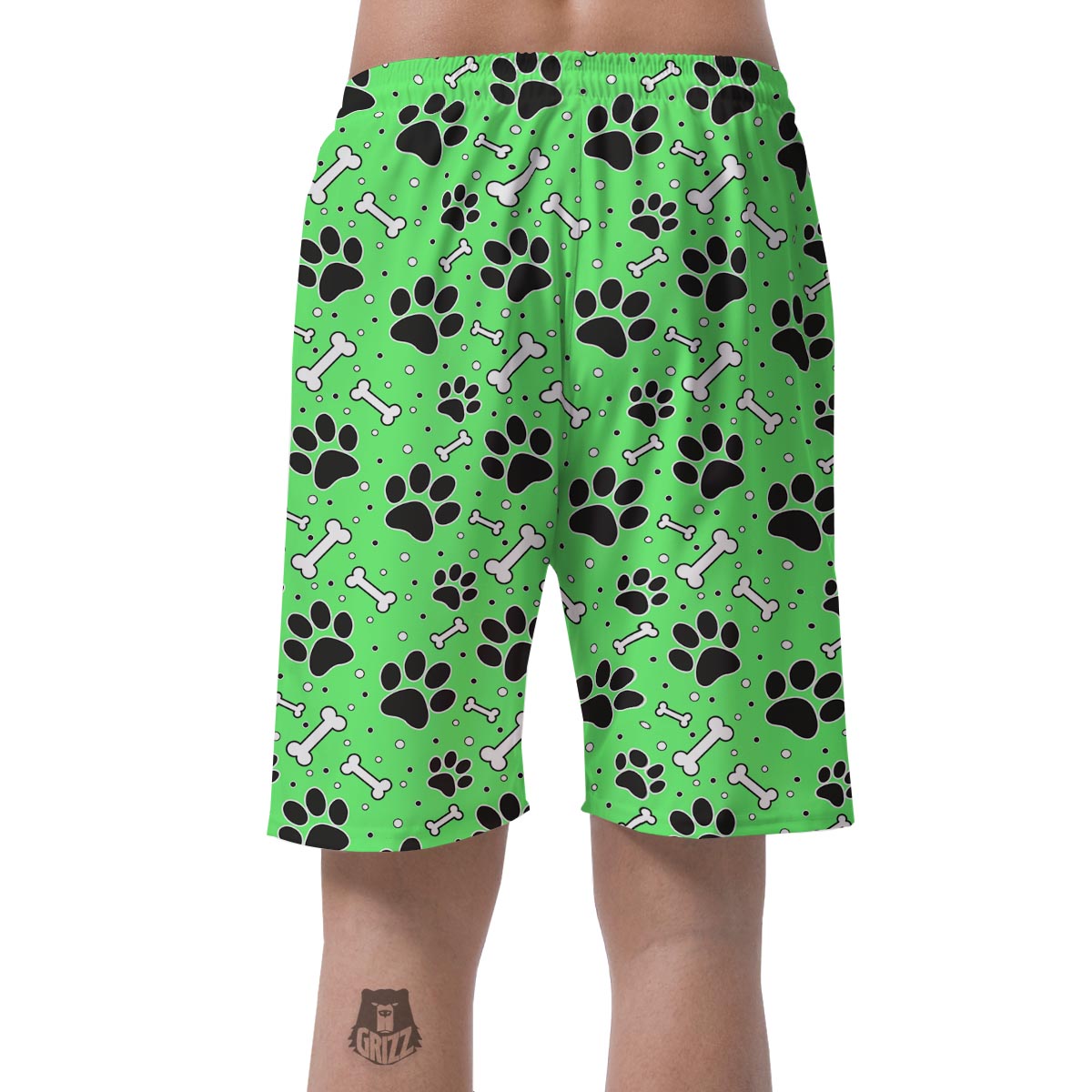 Green Paw Men's Shorts-grizzshop