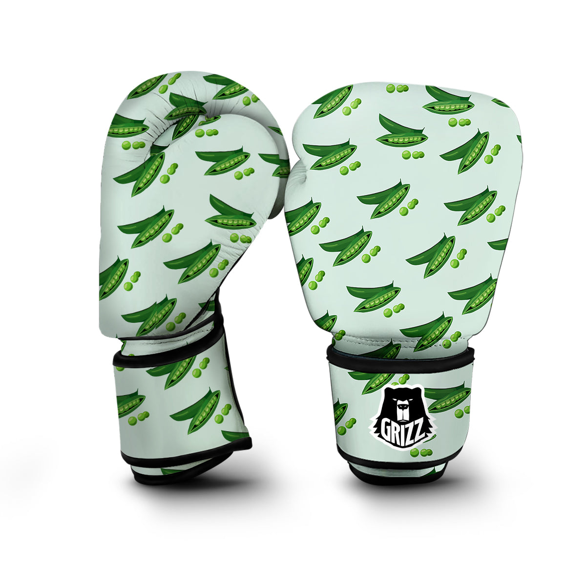 Green Peas Print Pattern Boxing Gloves-grizzshop