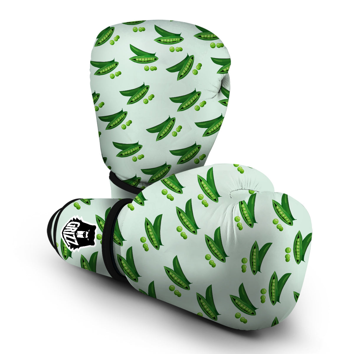 Green Peas Print Pattern Boxing Gloves-grizzshop