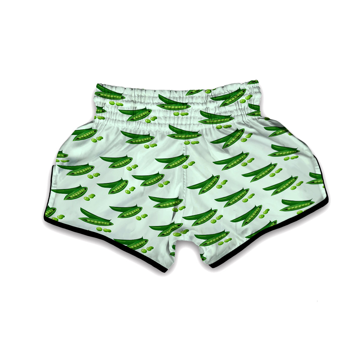 Green Peas Print Pattern Muay Thai Boxing Shorts-grizzshop