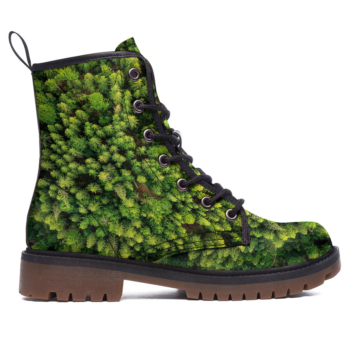 Green Pine Summer Forest Print Work Boots-grizzshop