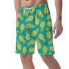 Green Pineapple Print Men's Shorts-grizzshop