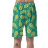 Green Pineapple Print Men's Shorts-grizzshop