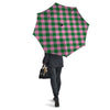 Green Pink And White Tartan Print Pattern Umbrella-grizzshop