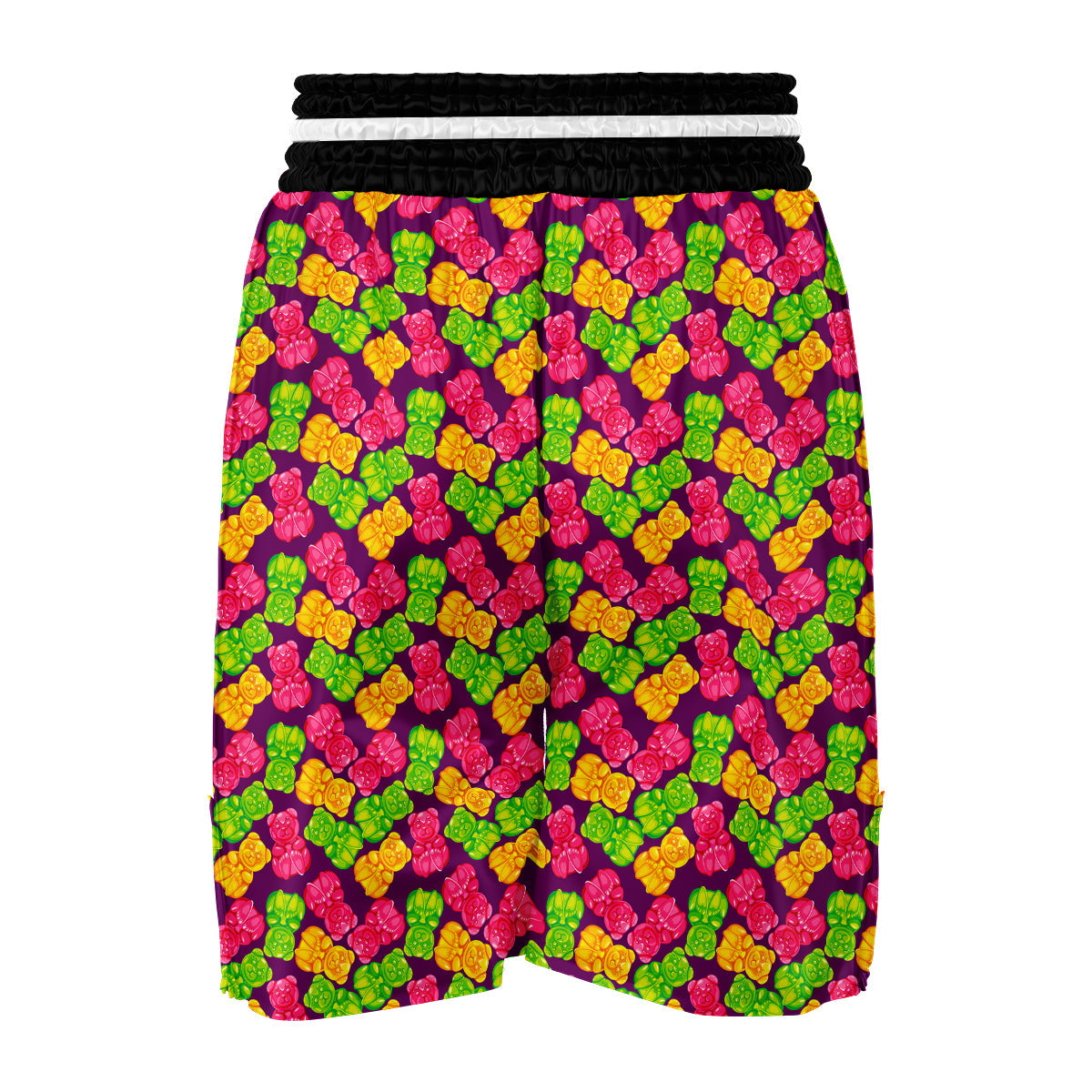 Green Pink And Yellow Gummy bear Print Pattern Boxing Shorts-grizzshop