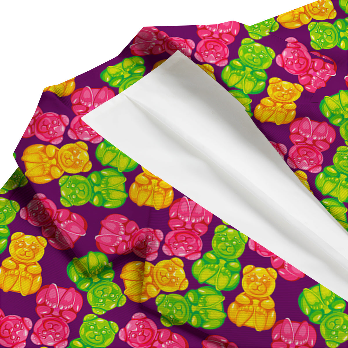 Green Pink And Yellow Gummy bear Print Pattern Men's Blazer-grizzshop