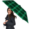 Green Plaid Print Umbrella-grizzshop