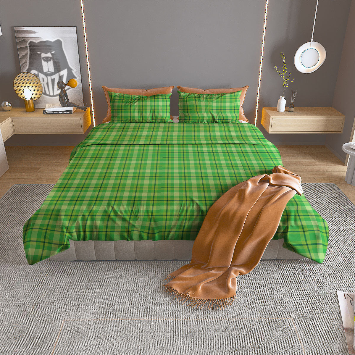 Giraffe Brown Yellow Print Pattern Duvet Cover Bedding Set