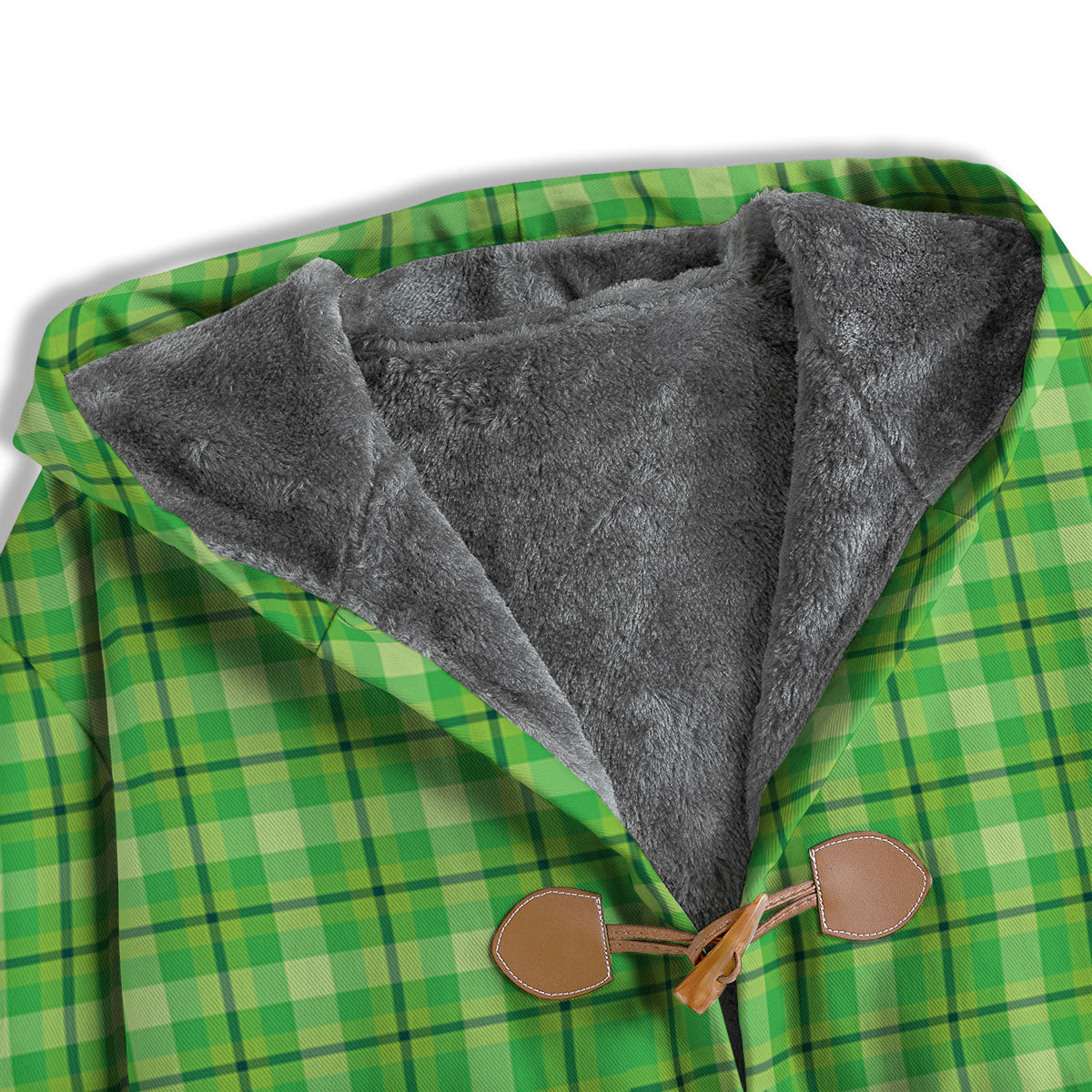 Green Plaid Shamrock Print Pattern Men's Windbreaker Jacket-grizzshop