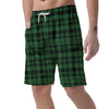 Green Plaid Tartan Sottish Men's Shorts-grizzshop